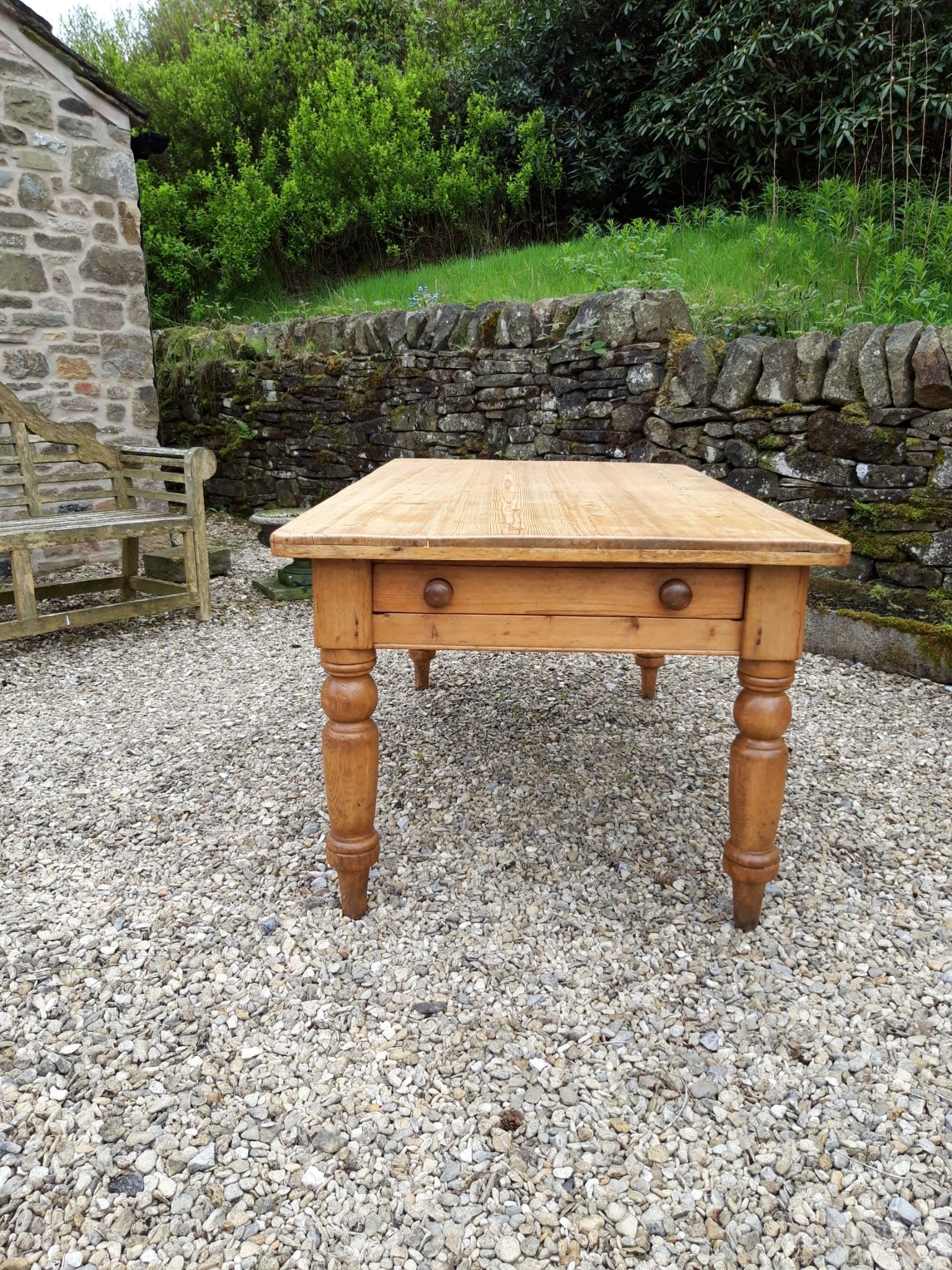 An Antique Pine English Farm Table c. 1880