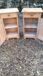 Antique Pine English Nighstand Pair, c. 1880