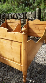 A Pair of Antique Pine Sleigh Beds, c. 1900