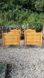 A Pair of Antique Pine Sleigh Beds, c. 1900