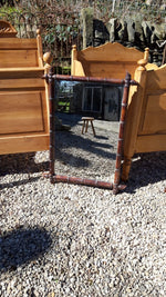 Large Antique French Faux Bamboo Mirror, c. 1900