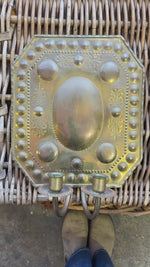 Large Antique Swedish Brass Wall Sconces, c. 1920