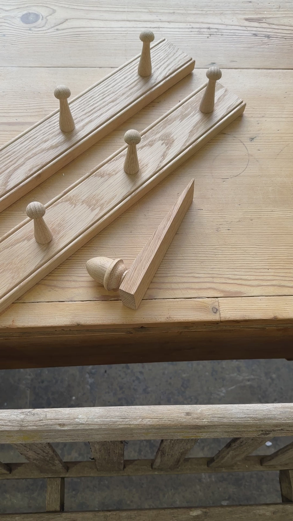 Acorn Oak Wedge Door Stoppers