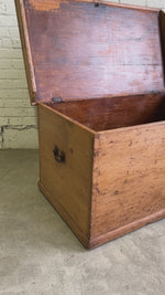 A Large and Rustic Antique Pine English Box c. 1880