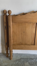 Antique Pine Sleigh Bed (Twin) c. 1900