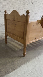 A Pair of Antique Pine Sleigh Beds c. 1900