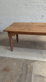 Antique English Pine Dining Table, c. 1900