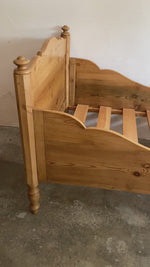 Antique Pine Sleigh Bed c. 1900