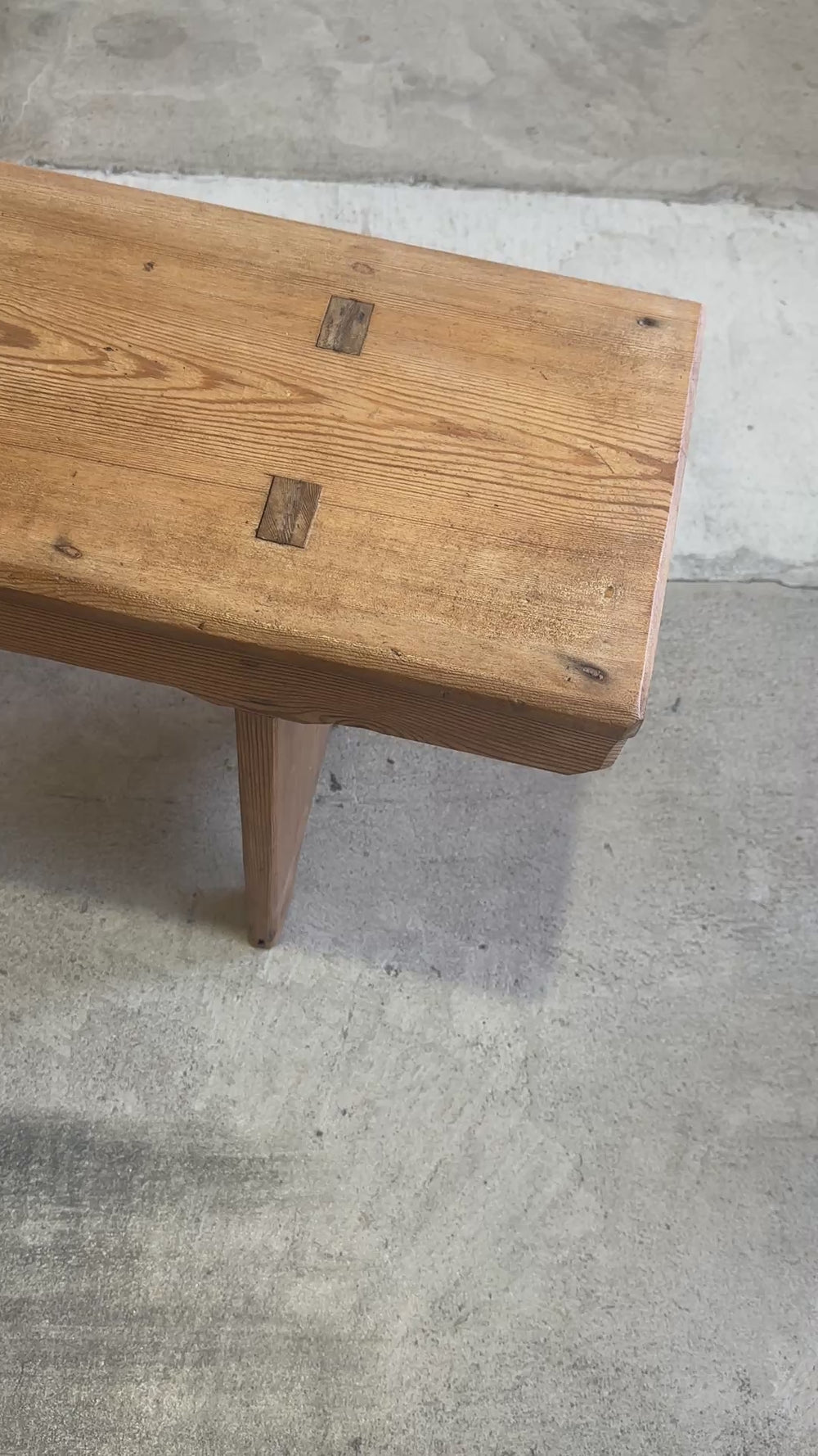 Antique English Pine Bench c. 1910