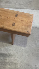 Antique English Pine Bench c. 1910
