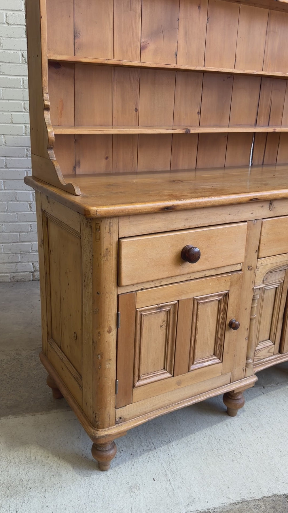 Antique Pine English Dresser c. 1890