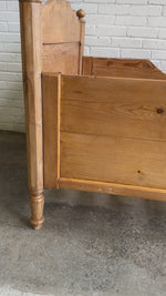 Antique Pine Sleigh Bed c. 1880