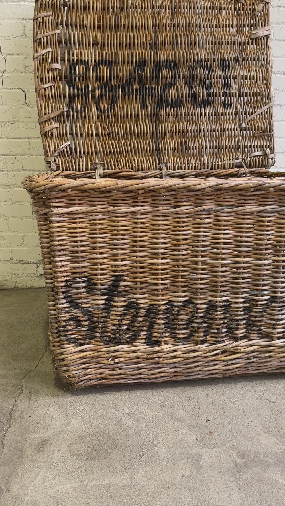 Extra Large Antique Wicker Mill Basket, c. 1900