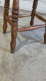 Antique Pine and Elm Stool c. 1880