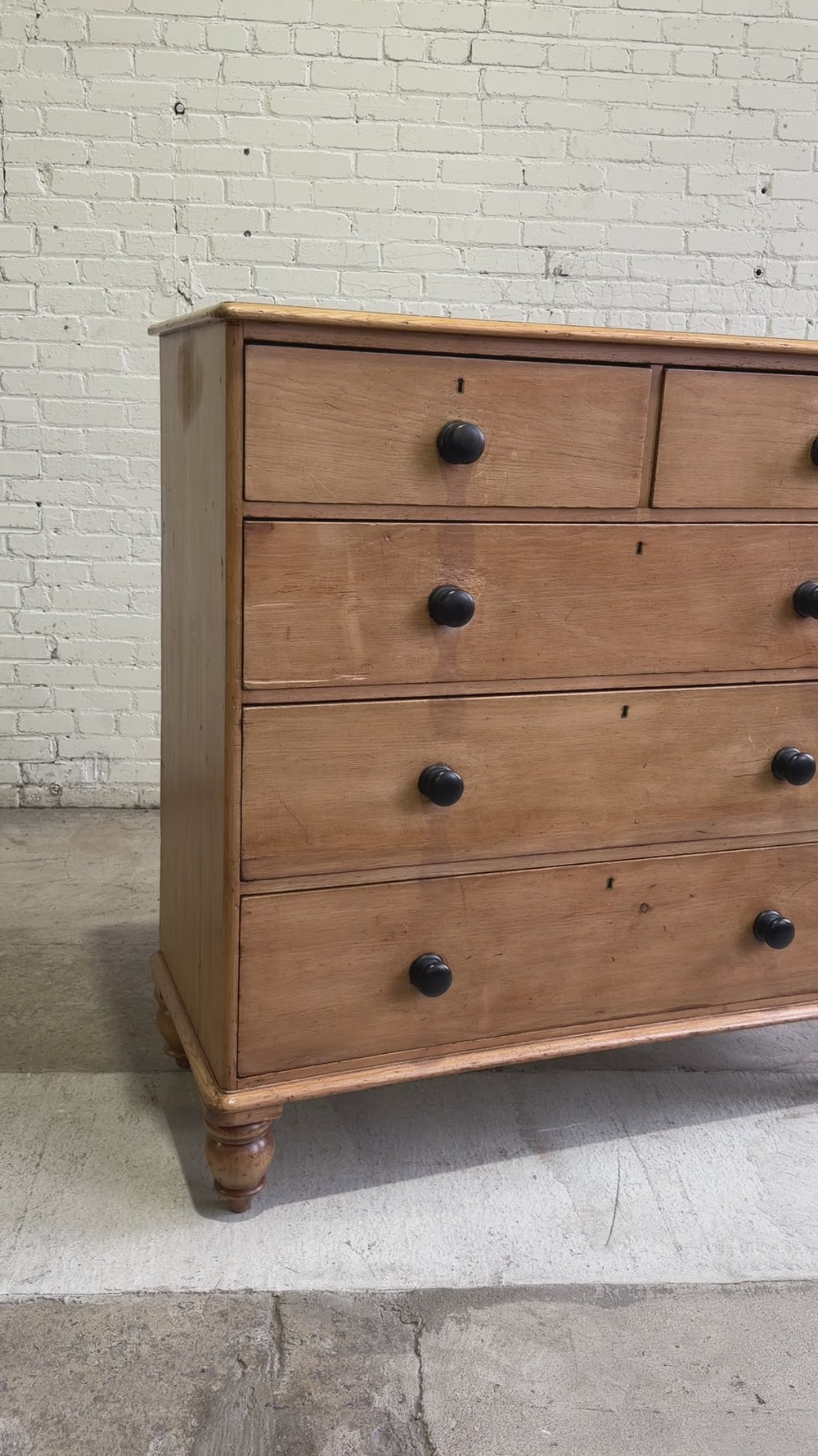 A Large Antique Pine English Chest of Drawers c. 1870