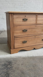Antique English Walnut Chest of Drawers c. 1900