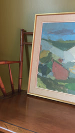 Seascape with Dunes: Vintage Swedish Oil on Canvas
