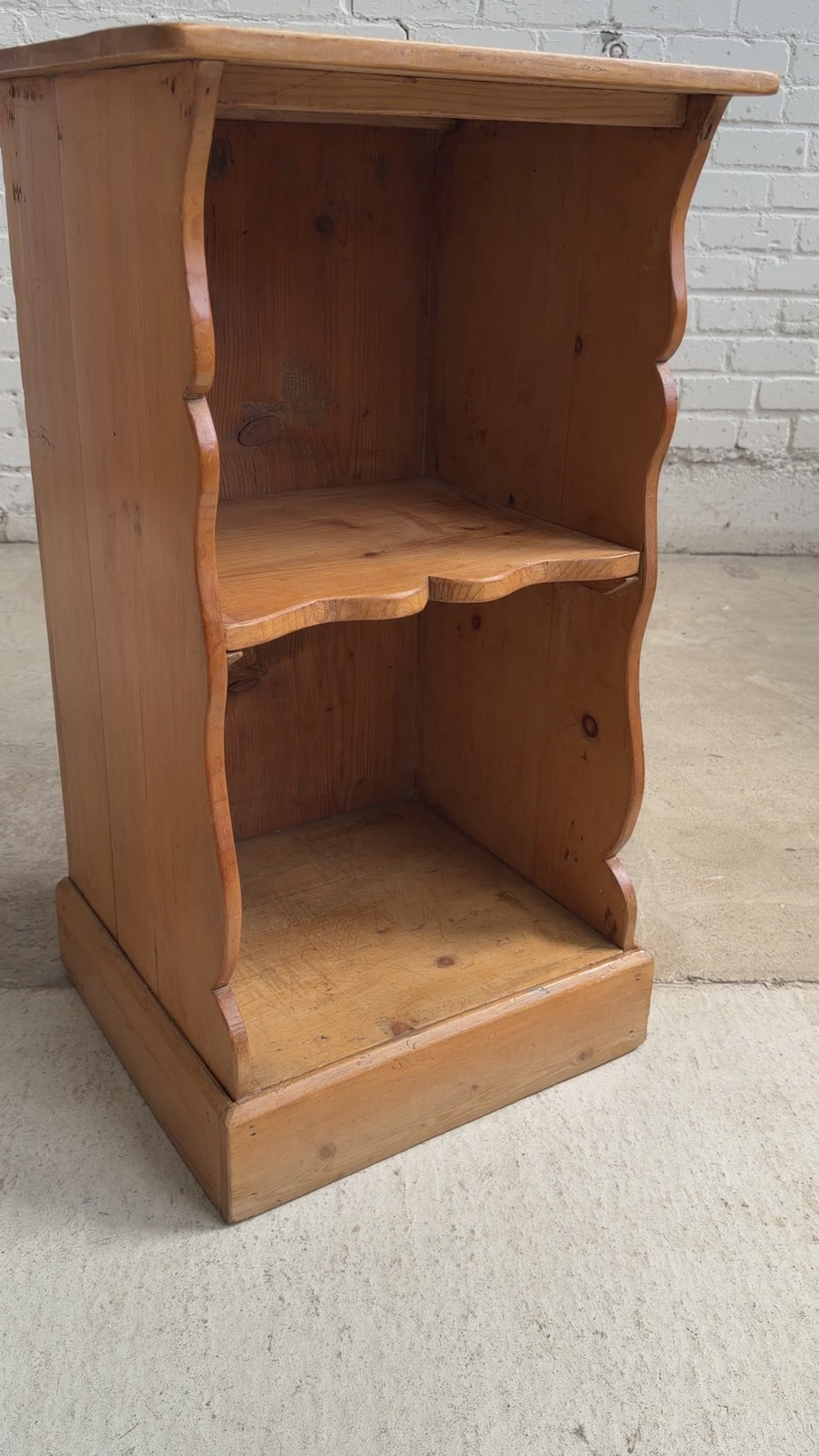 An Antique Pine English Side Table or Night Stand, c. 1900