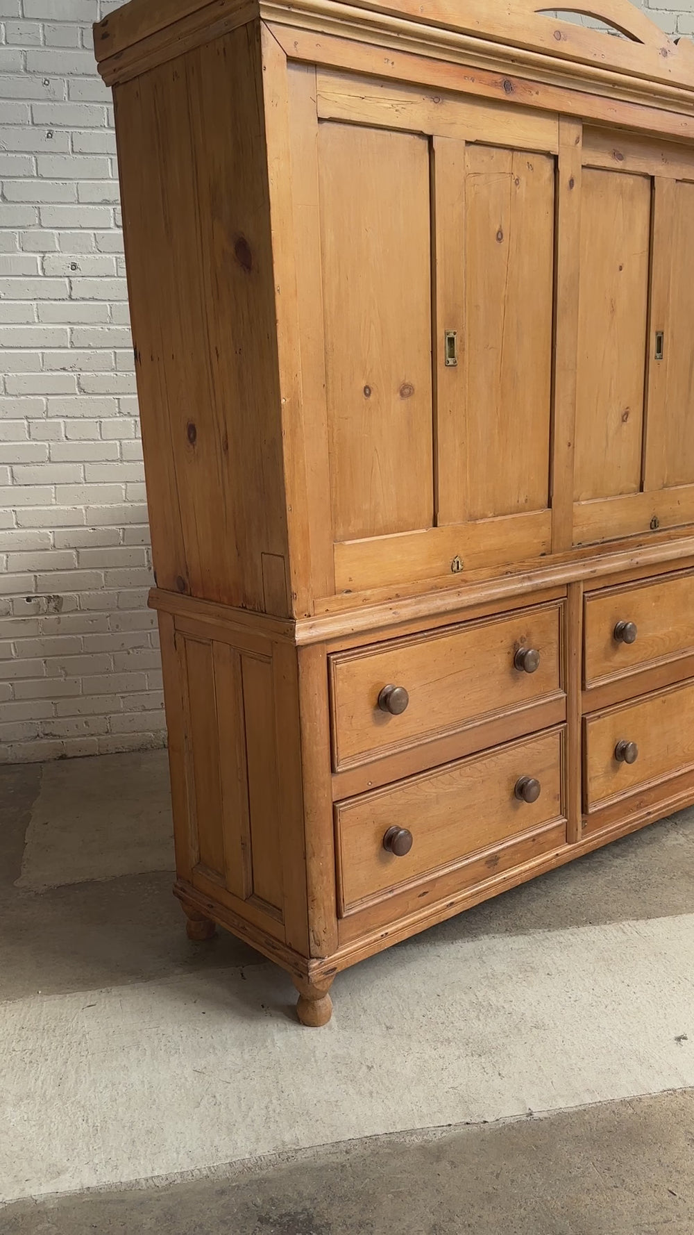 Antique Pine Housekeeper's Cupboard c. 1890