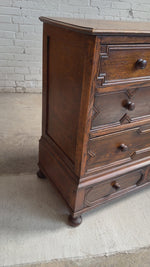 Antique Oak English Chest of Drawers c. 1900