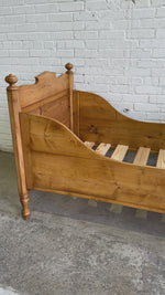 A Pair of Antique Pine Sleigh Beds, c. 1900