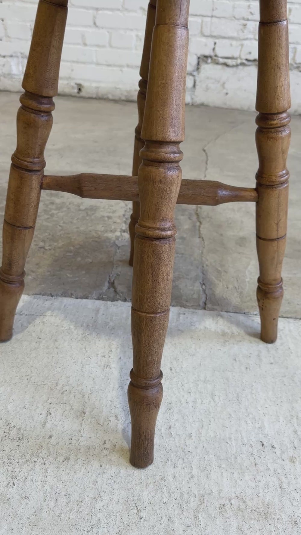 Antique English Elm Stool c. 1880