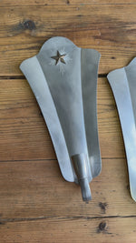 Vintage Swedish Pewter Wall Sconces