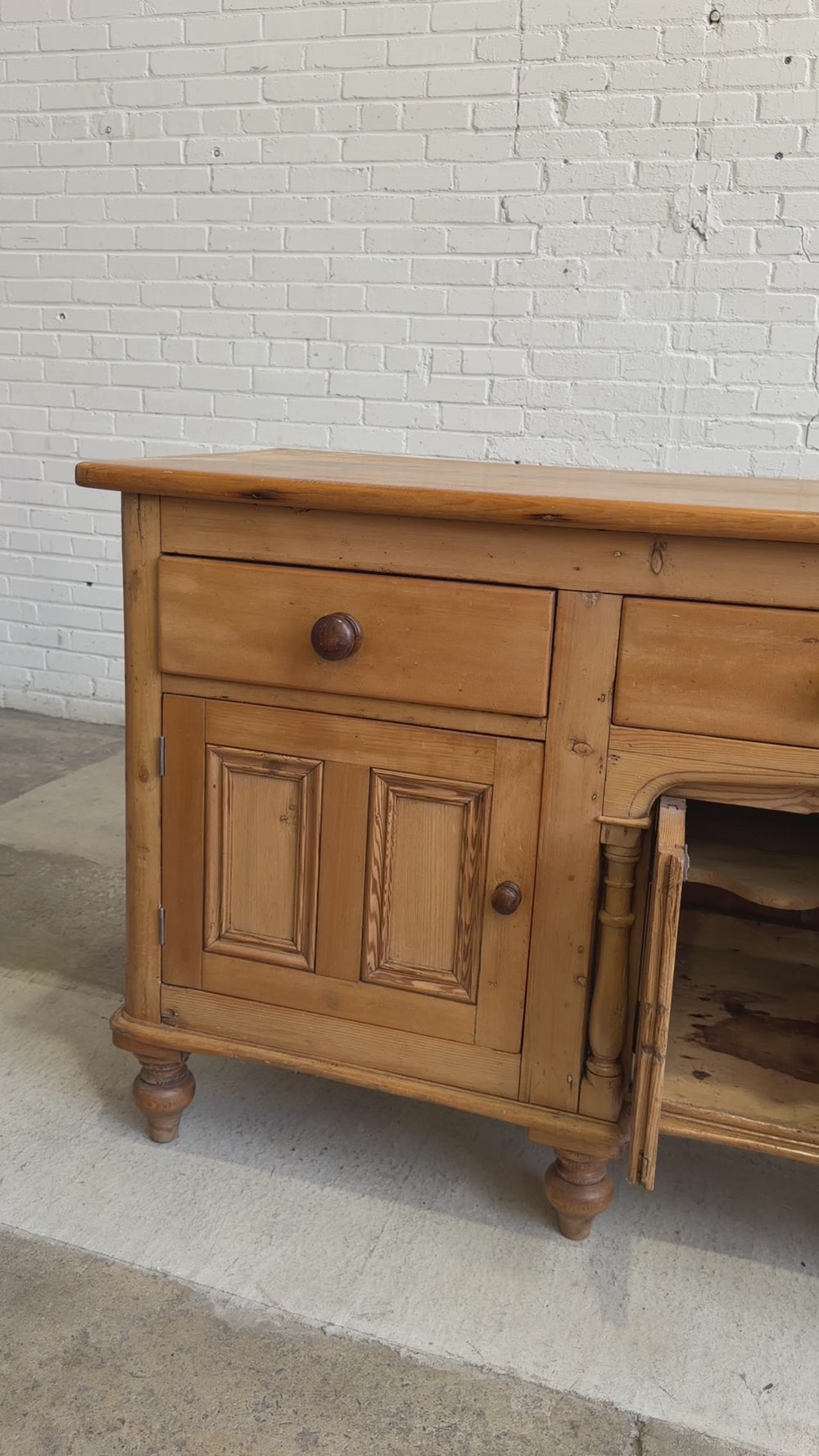 Antique Pine English Dresser c. 1890