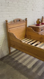 A Pair of Antique Pine Sleigh Beds c. 1900