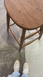 Extra tall antique English stool c. 1910