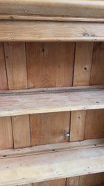 A Large Antique Pine Hanging Glass Display Case c. 1900