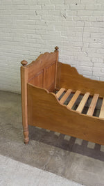 An Antique Pine Sleigh Bed, c. 1900