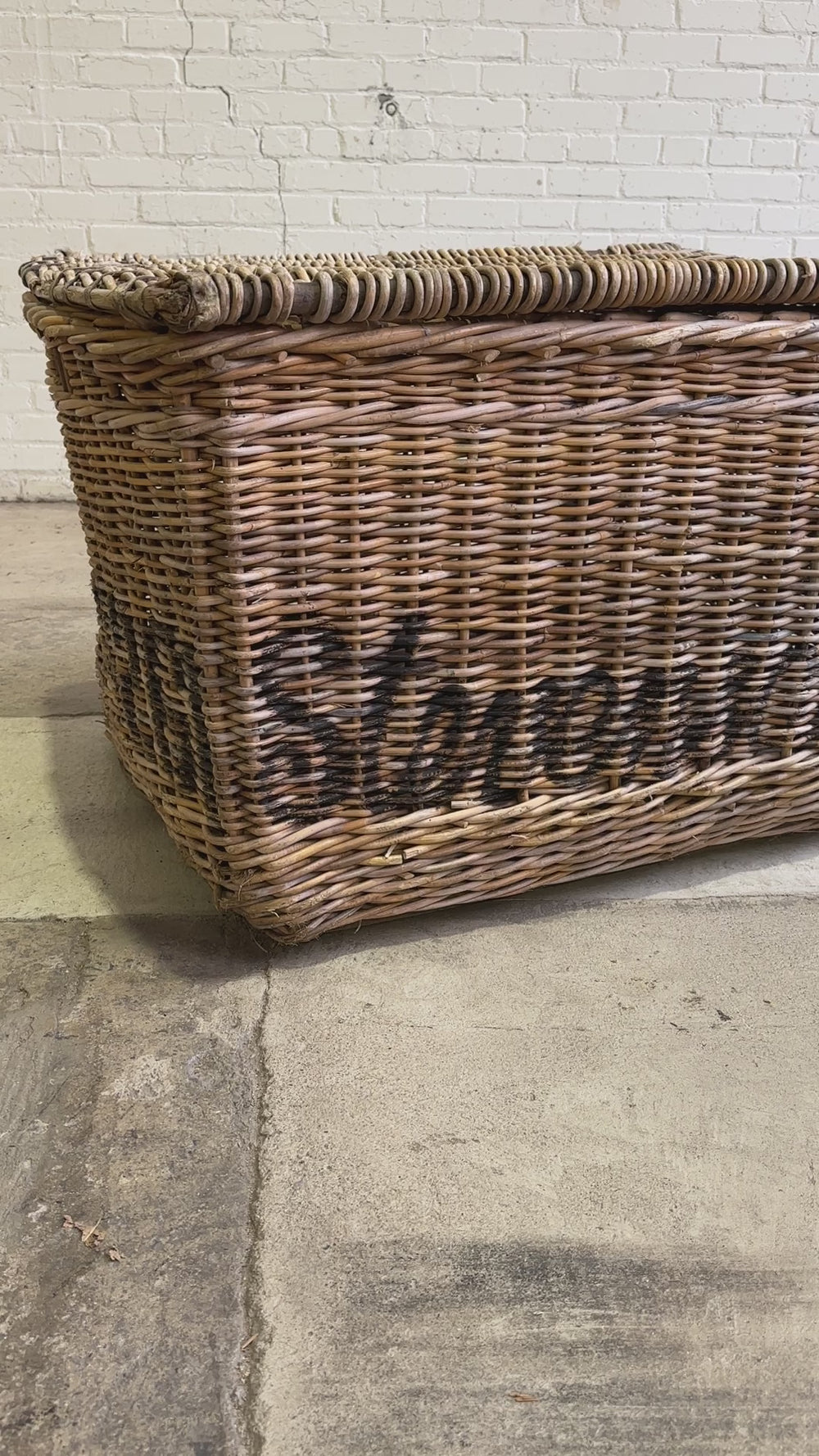 Extra Large Antique Wicker Mill Basket, c. 1900