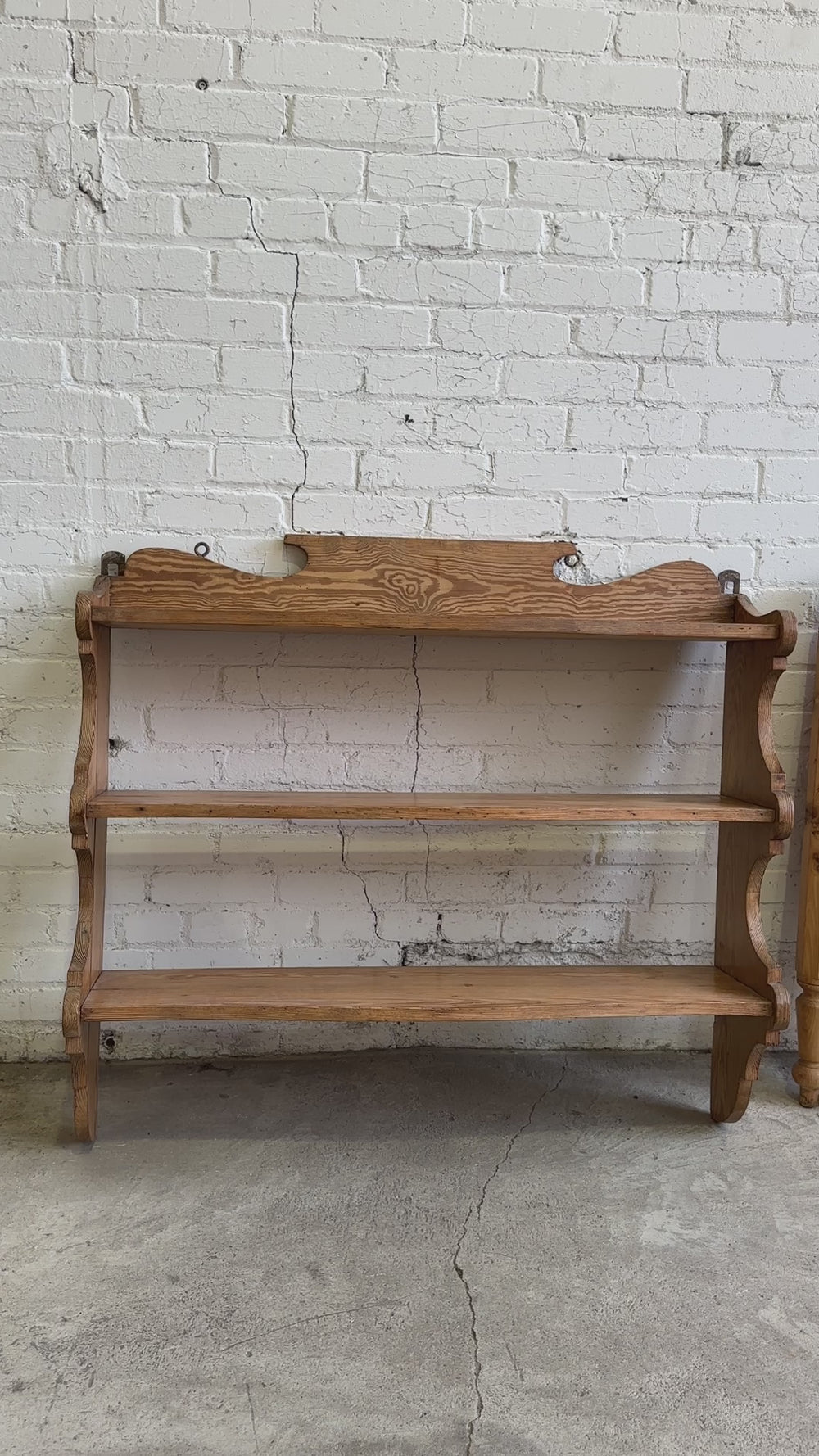 A Large Antique Pine Wall Shelf c. 1890