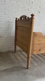 A Pair of Antique Pine Sleigh Beds c. 1900