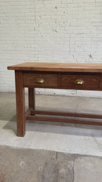 Antique Pine English Worktop Table or Island, c. 1900