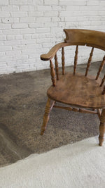 Antique English Smoker's Bow Chair, c. 1880