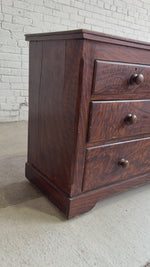 Antique Faux Grain English Chest of Drawers, c. 1890