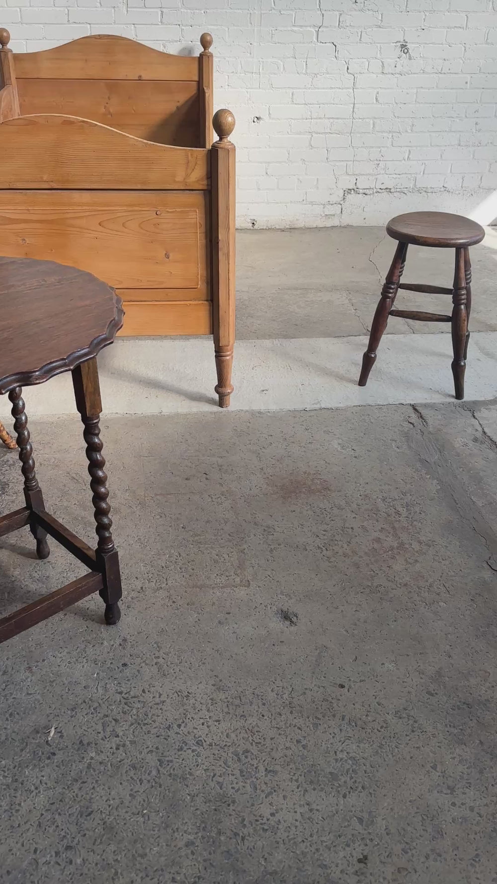 An English Elm Stool c. 1890