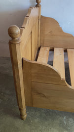 Antique Pine Sleigh Bed (Twin) c. 1900