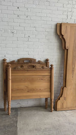 A Pair of Antique Pine Sleigh Beds c. 1900