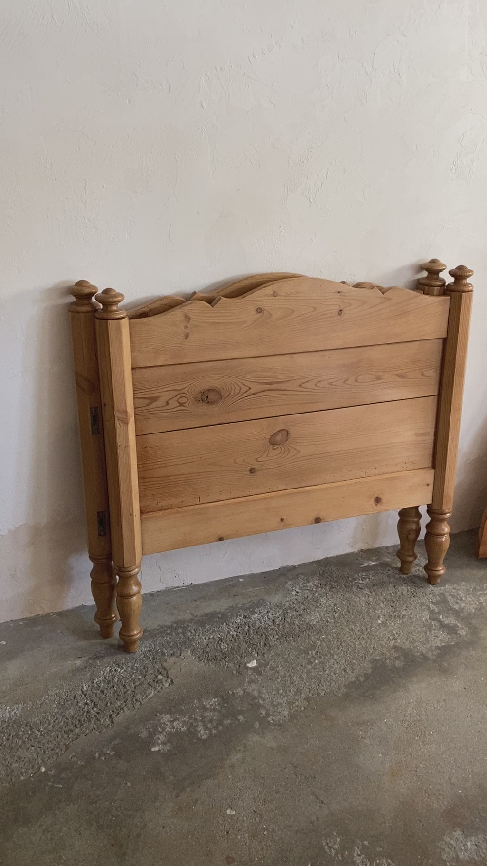 Antique Pine Sleigh Bed c. 1900