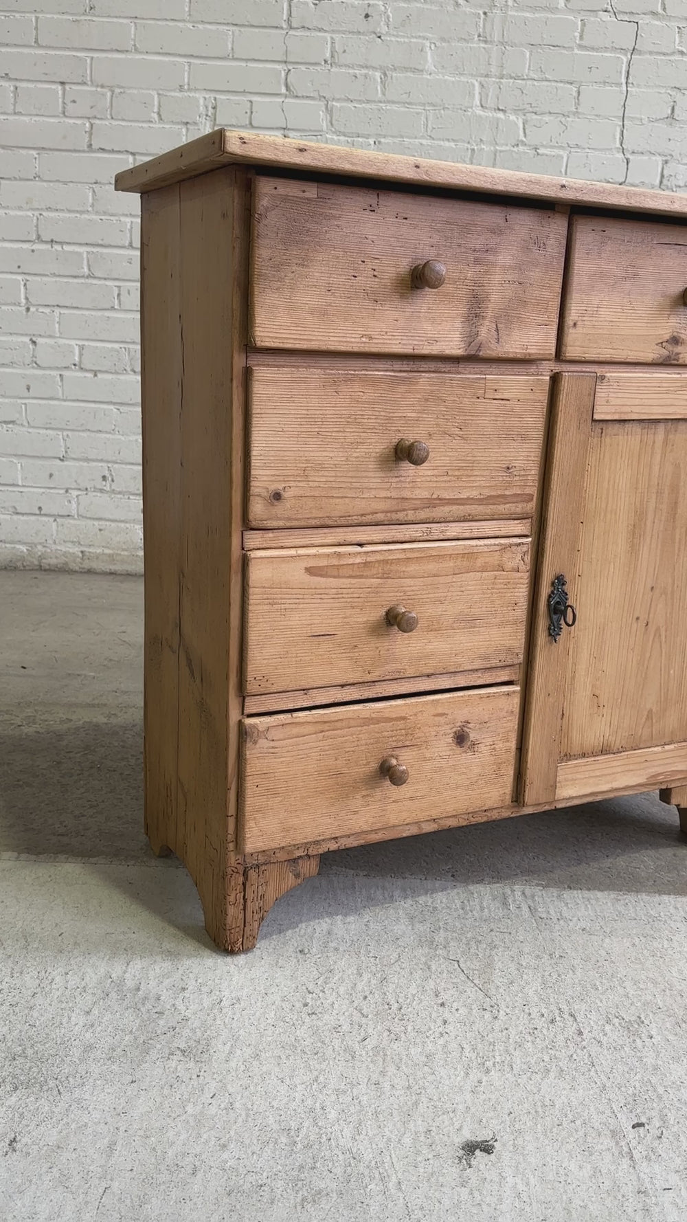 **On Hold** Antique Pine English Cupboard, c. 1880