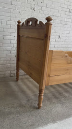 A Pair of Antique Pine Sleigh Beds c. 1900