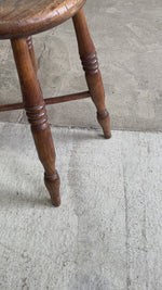 Antique English Elm Stool c. 1880