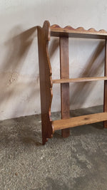 Antique Pine Small Scalloped Wall Shelf