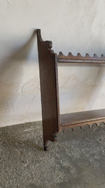 Antique Oak Scalloped Wall Shelf