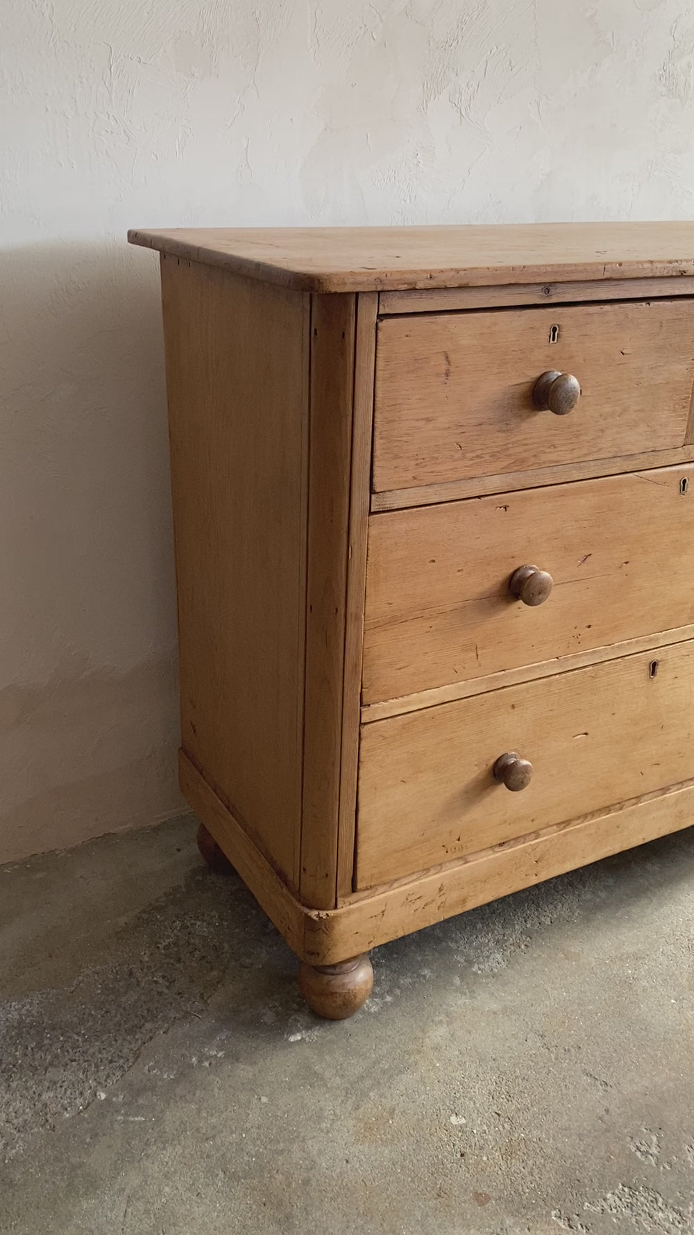 Antique Pine English Chest of Drawers c. 1880
