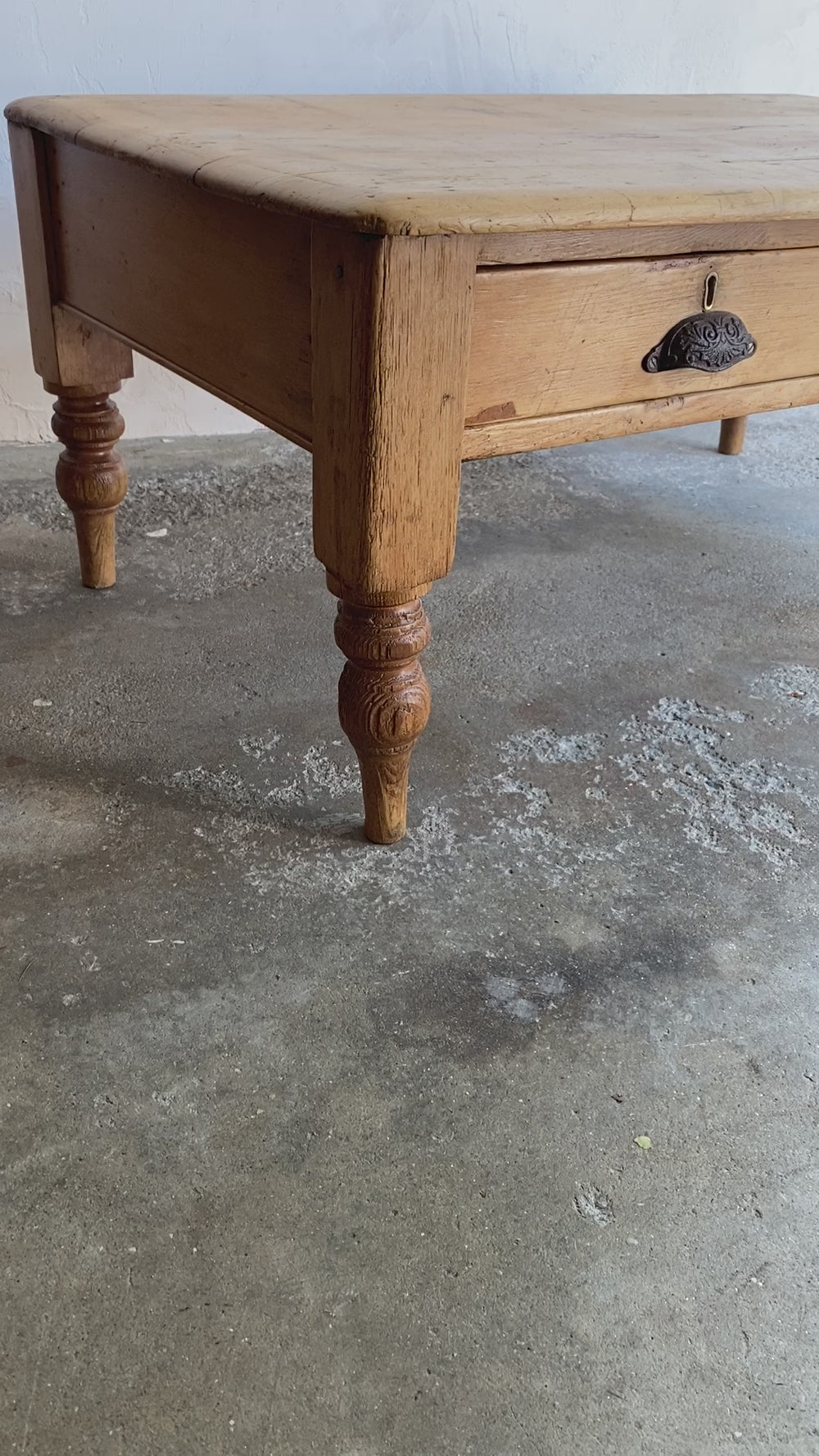 Antique Pine English Coffee Table c. 1880