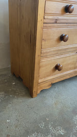 Antique English Chest of Drawers with Tram Lines c. 1900